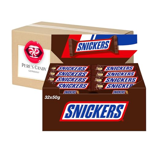 Pere's Candy® Bundle für Snickers Classic Thekendisplay 32x50g + Pere's Candy Notepad DIN A7-25 Blatt von PERE’S CANDY