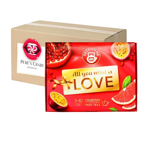 Teekanne LOVE Fruits Collection Box 3 x 10 Beutel Früchtetee mit Geschenk von Pere's Candy von PERE’S CANDY