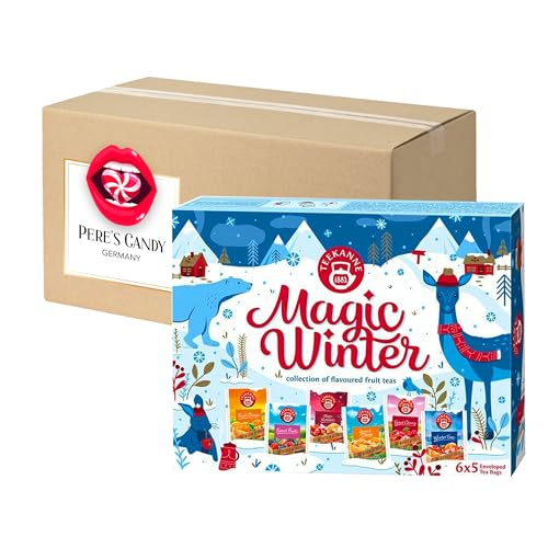 Teekanne Magic Winter Fruits Collection Box 6 x 5 Beutel Früchtetee mit Geschenk von Pere's Candy von PERE’S CANDY