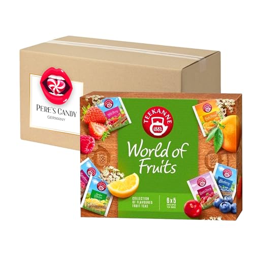 Teekanne World of Fruits Collection Box 6 x 5 Beutel Früchtetee mit Geschenk von Pere's Candy von PERE’S CANDY