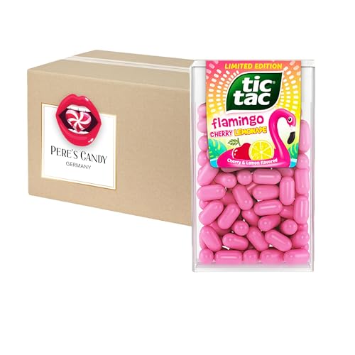 Tic Tac Flamingo Kirsch-Limonade Limited Edition 24x18g mit Geschenk von Pere's Candy von PERE’S CANDY