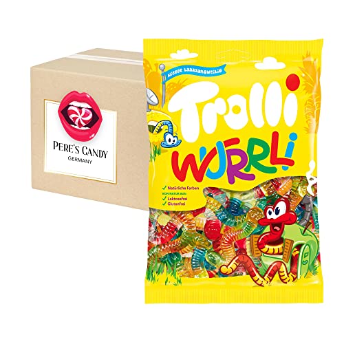 Pere's Candy® Bundle für Trolli Wurrli Fruchtgummi 7erPack (7 x 150 g) + Pere's Candy Notepad DIN A7-25 Blatt von PERE’S CANDY