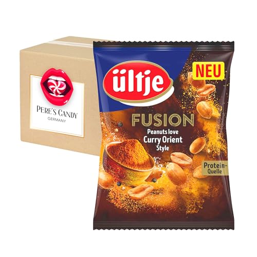 Ültje Fusion Curry Orient Style Geröstete Erdnüsse 6x150g von Pere's Candy® Box mit Geschenk von PERE’S CANDY