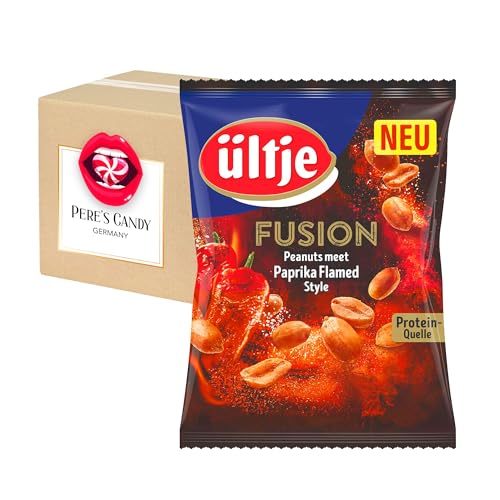 Pere's Candy® Bundle für Ültje Fusion Paprika Flamed Geröstete Erdnüsse 12x150g + Pere's Candy Notepad DIN A7-25 Blatt von PERE’S CANDY