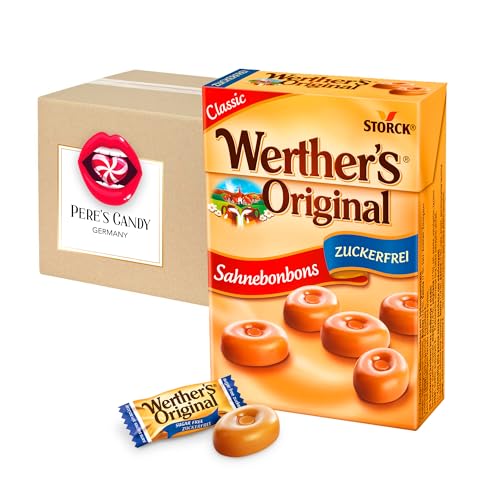 Pere's Candy® Bundle für Werther's Original Minis ohne Zucker 10x42g + Pere's Candy Notepad DIN A7-25 Blatt von PERE’S CANDY