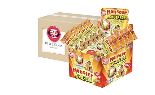 ZED Monster Wunderball am Stiel Cola 1,2kg von Pere's Candy® Box mit Geschenk von PERE’S CANDY