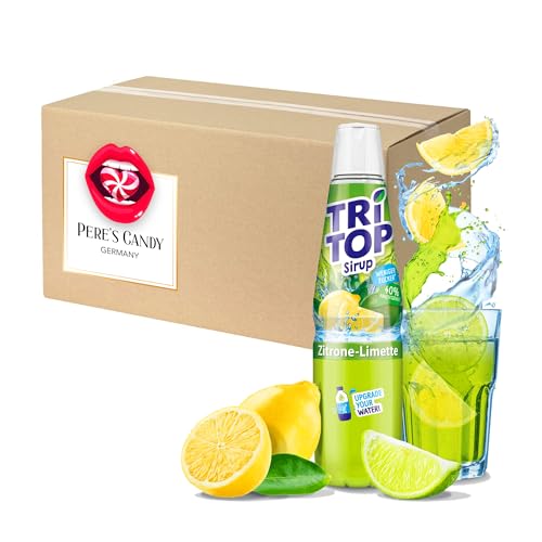 Zitrone Limette TRi TOP Getränkesirup 600ml Sirup für Erfrischungsgetränk mit Geschenk von Pere's Candy von PERE’S CANDY