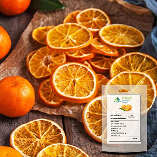 Pergamo Getrocknete Orangenscheiben 500g | 100% Natürliche Ungesüßte Trockenfrüchte | Ohne Schwefel & Zusatzstoffe | Premium Qualität Getrocknete Orangen von PERGAMO Natural Flavor