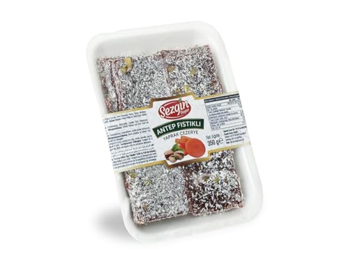 Pergamo Premium Turkish Delight 300 Gr, Gourmet Vegetarisch Speziale Türkischer Art, Erleben Sie den Exquisiten Genuss von Turkische Delight (Sezgin Pistazienblatt Cezerye) von PERGAMO Natural Flavor