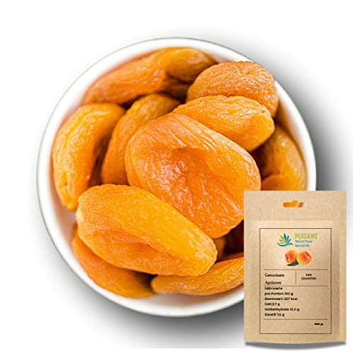 Pergamo getrocknete Aprikosen - ganz getrocknete Aprikosen ohne Stein - natural und ungezuckert - Weiche Frucht Snack aus der Türkei- Premium Qualität (400 Gr) von PERGAMO Natural Flavor