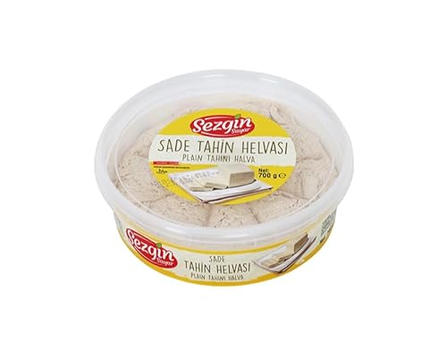 Premium Sesamöl Tahini-Halva (Einfach) 700 gr - Veganfreundlich - Natürlich verarbeitet - Ideal zum Frühstück und als Snack - Sade Tahin Helva von PERGAMO Natural Flavor