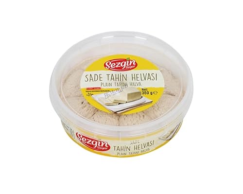 Premium Sesamöl Halva - Einfach Halva - Veganfreundlich - Natürlich verarbeitet - Ideal zum Frühstück und als Snack - Energiequelle (Tahini-Halva (Einfach)-350gr) von PERGAMO Natural Flavor