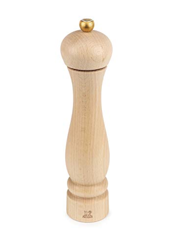 PEUGEOT Clermont Manuelle Salzmühle, Klassische Mahlgradeinstellung, Höhe: 24 cm, Holz, Natur, 27964 von PEUGEOT