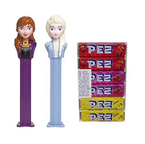 Die Eiskönigin 2 PEZ Spender-Set – Elsa PEZ Spender und Anna PEZ Spender mit 6 zusätzlichen Süßigkeiten-Nachfüllpackungen | Eiskönigin Partygeschenke, Grab Bags von PEZ