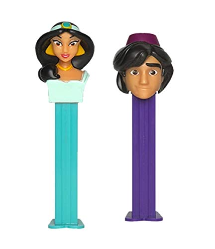 PEZ Aladdin-Süßigkeitenspender – Aladdin und Prinzessin Jasmin – Spender mit Süßigkeiten-Nachfüllpackungen | Gastgeschenke, Geschenktüten von PEZ