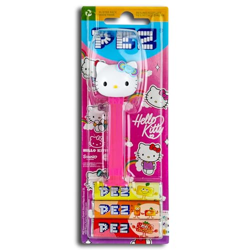 PEZ Spender Hello Kitty mit blauer Masche inkl. 2 x Pez Bonbons 2 x 8,5 g von PEZ