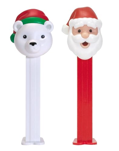 PEZ Weihnachts-Süßigkeitenspender-Set | Weihnachtsmann und Eisbär PEZ-Spender mit extra Süßigkeiten | Weihnachtsfeier Gastgeschenke von PEZ