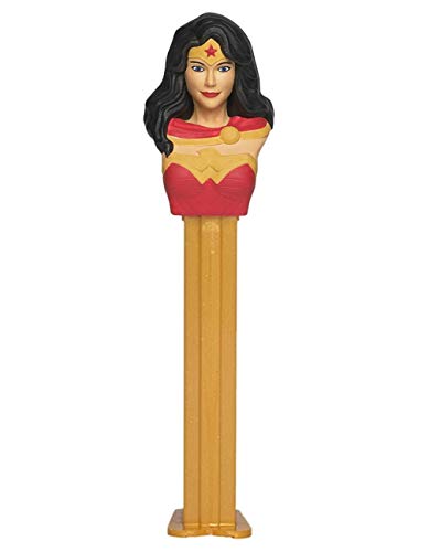 Pez Wonder Woman Süßigkeitenspender – Wonder Woman Pez Spender mit Süßigkeiten-Nachfüllpackungen | Wonder Woman Partygeschenke, Grab Bags von PEZ