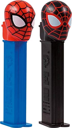 PEZ Spiderman Character Süßigkeitenspender, vegetarisch, 2 x 17g Nachfüllpackungen (12er Pack) von PEZ