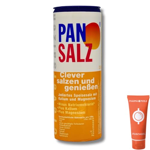 Pansalz 1x 250 g I jodiertes Speisesalz mit Kalium und Magnesium I Mineralsalzmischung I Herzgesundheit I weniger Natrium I Spar-Set plus Pharma Perle give-away von PHARMA PERLE