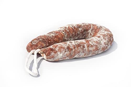 Sarta Extra Wurst von Spanien. Schnurwurst von 500 gr. Salziger Snack, ideal zum Teilen mit Familie/Freunden. Hausgemachte Wurst. Handwerkliches Produkt. 100% Naturwurst. Spanien-Wurst. Salchichon. von PI PAULINO IGLESIAS