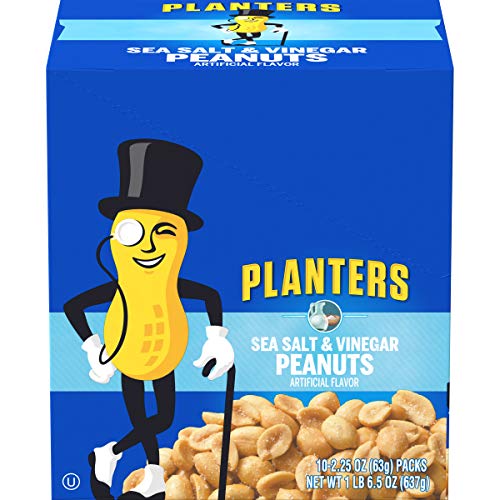 Planters Flavored Peanuts, Sea Salt and Vinegar Tube, 2.25 Ounce (Pack of 10) by Planters von PLANTERS