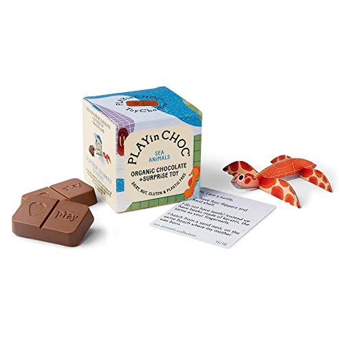 ‎PLAYin CHOC Überraschungswürfel Schokolade, Tiere des Ozeans, 20g von PLAYin CHOC