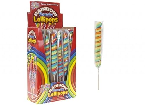 PMS 251041 Jumbo Spirale Lolly mit Stab | 33 cm | 125 g | 24 Stück Zubehör | Mehrfarbig von PMS