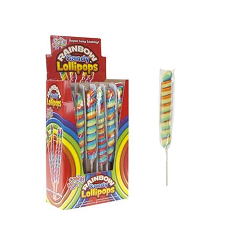 PMS 251041 Jumbo Spirale Lolly mit Stab | 33 cm | 125 g | 24 Stück Zubehör | Mehrfarbig von PMS