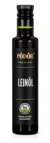 PÖDÖR - Bio Leinöl - kaltgepresst - naturbelassen - ungefiltert (250 ml) von PÖDÖR