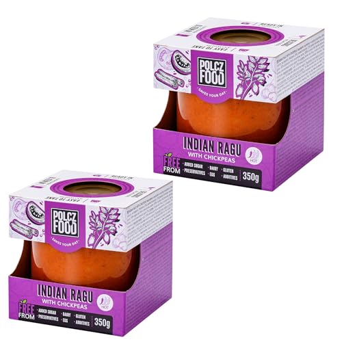 POLCZ FOOD Fertiggerichte im Glas (Indischer Kichererbseneintopf) 2x350 g | Glutenfrei | Vegan | Ohne Konservierungsmittel | ohne Kochen | Ohne Plastik-Verpackung von POLCZ FOOD