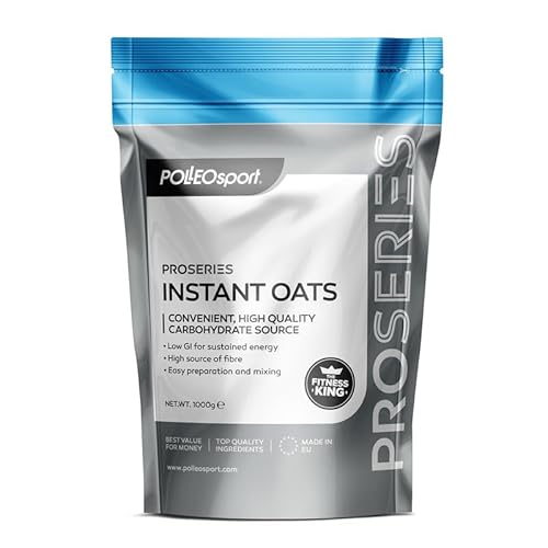 POLLEOsport Proseries Instant Hafer-Flocken, Kohlenhydratarm, Energiereich, Ballaststoffreich, Vielseitig Verwendbar (1000 g) von POLLEO sport