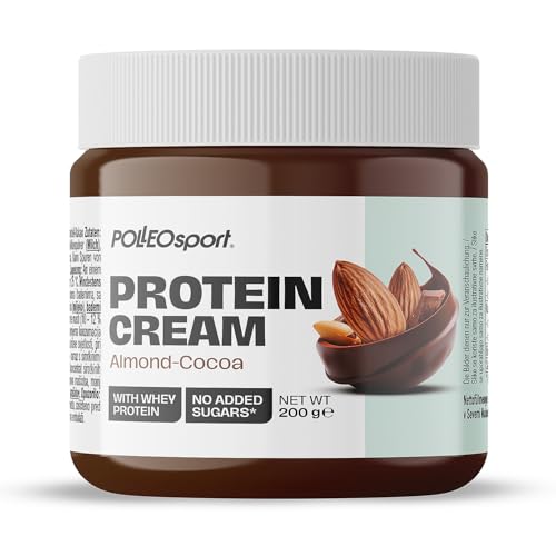 POLLEOsport Proseries Protein Cream - Gesunder Schokoladenaufstrich, zuckerfrei, proteinreich, für Frühstück oder Snack (200 g, Almond-Cocoa) von POLLEO sport