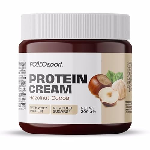 POLLEOsport Proseries Protein Cream - Gesunder Schokoladenaufstrich, zuckerfrei, proteinreich, für Frühstück oder Snack (200 g, Hazelnut-Cocoa) von POLLEO sport