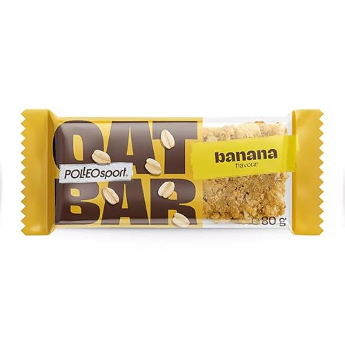 Polleo Sport Oat Bar, 80 g, Kohlenhydratquelle für Sportler, schnell und lecker (80 g, Banana) von POLLEO sport