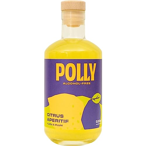 POLLY Limoncello Alkoholfrei I Zitrus Aperitif mit Yuzu, Zitrone und Pflaume I Frisch und aromatisch I perfekte Basis für Limoncello Spritz I 500 ml von POLLY