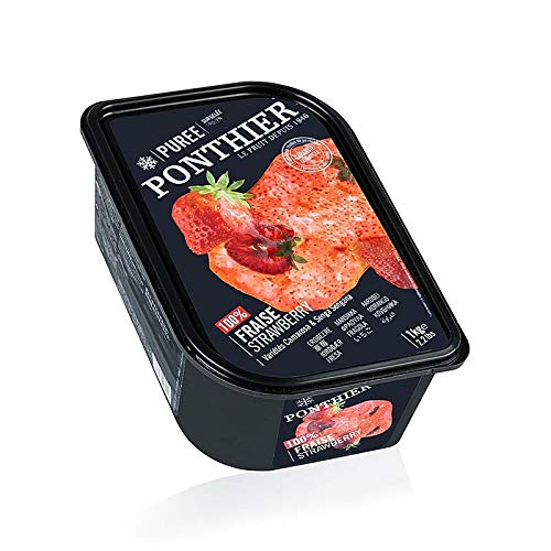 Püree- Erdbeere, 100% Frucht, ungezuckert, TK, 1 kg von PONTHIER SA