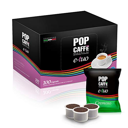 100 Kapseln POP E-TUR CREMOSO kompatibel mit Blume und Kaffee von POP CAFFE'