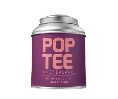 POP TEE Sorte: Inner Balance - 60g Dose - Bio Tee aus nachhaltigem Anbau | Premium Tee für echte Genießer - Hochwertiger Tee aus Deutschland *Superfood Tee - reich an Vitaminen*(Chai & Roobios) von POP TEE