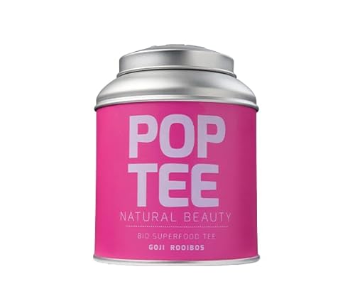 POP TEE Sorte: Natural Beauty - 60g Dose - Bio Tee aus nachhaltigem Anbau | Premium Tee für echte Genießer - Hochwertiger Tee aus Deutschland *Superfood Tee - reich an Vitaminen*(Goji & Roobios) von POP TEE