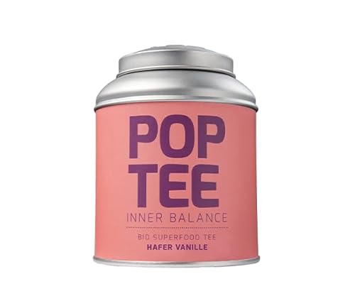 POP TEE Sorte: Inner Balance - 60g Dose - Bio Tee aus nachhaltigem Anbau | Premium Tee für echte Genießer - Hochwertiger Tee aus Deutschland *Superfood Tee - reich an Vitaminen*(Hafer & Vanille) von POP TEE