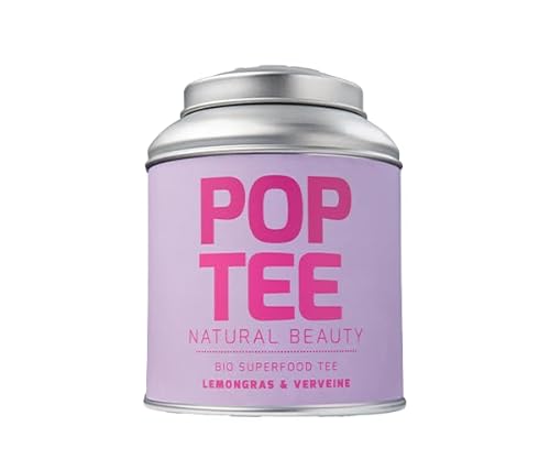 POP TEE Sorte: Natural Beauty - 60g Dose - Bio Tee aus nachhaltigem Anbau | Premium Tee für echte Genießer - Hochwertiger Tee aus Deutschland *Superfood Tee - reich an Vitaminen*(Lemongras & Verveine) von POP TEE