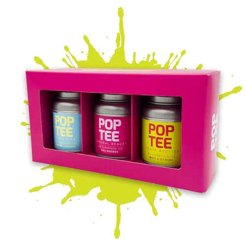 POP TEE Surprise Tee Geschenkset - Bio Tee aus nachhaltigem Anbau | Tee Probierset, Bio Tee Geschenkset für echte Genießer - Tee Set Geschenk *Superfood Tee - reich an Vitaminen* von POP TEE