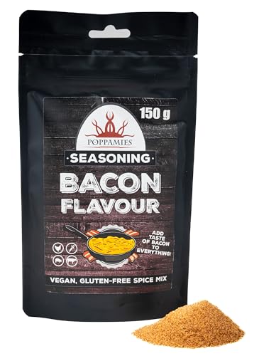 Bacon-Geschmack Vegan Gewürzmischung - 100% natürliches BBQ-Gewürz - Ideal für Fleisch, Kartoffeln, Gemüse oder als Popcorn-Gewürz - Großpackung 150g von POPPAMIES