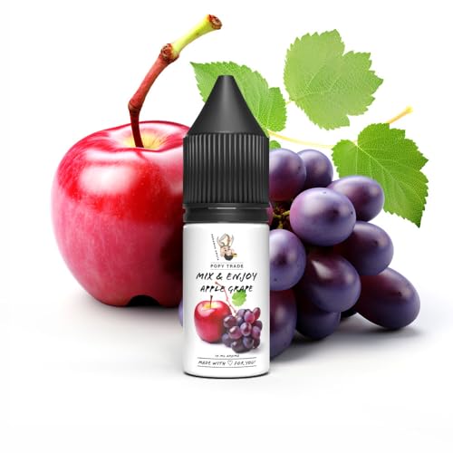 POPY TRADE - Mix & Enjoy - Apple & Grape - Hochdosiertes Aroma 10ml - Einfaches mischen hochergiebig . Für Vernebler, Nebelmaschinen, Diffusor, Lebensmittel, Getränke DIY-Projekte uvm. von POPY