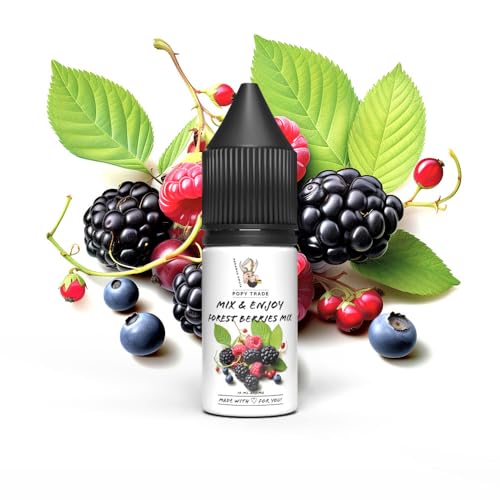 POPY TRADE - Mix & Enjoy - Forest Berries Mix - Overdosed Aroma 10ml in hochwertiger Tropfer-Flasche, einfaches mischen. Für Vernebler, Nebelmaschinen, Diffusor, Lebensmittel, Getränke uvm. von POPY