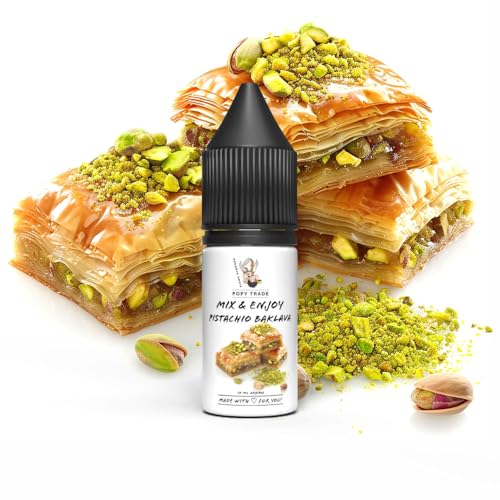 POPY TRADE - Mix & Enjoy - Hochdosiertes Aroma 10ml - Einfaches mischen hochergiebig . Für Vernebler, Nebelmaschinen, Diffusor, Lebensmittel, Getränke DIY-Projekte uvm. (Pistachio Baklava) von POPY