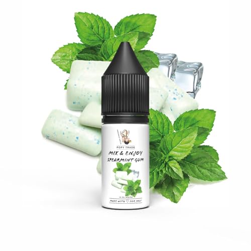 POPY TRADE - Mix & Enjoy - Hochdosiertes Aroma 10ml - Einfaches mischen hochergiebig . Für Vernebler, Nebelmaschinen, Diffusor, Lebensmittel, Getränke DIY-Projekte uvm. (Spearmint Gum) von POPY