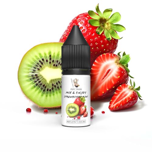 POPY TRADE - Mix & Enjoy - Hochdosiertes Aroma 10ml - Einfaches mischen hochergiebig . Für Vernebler, Nebelmaschinen, Diffusor, Lebensmittel, Getränke DIY-Projekte uvm. (Strawberry & Kiwi) von POPY