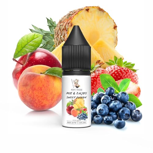 POPY TRADE - Mix & Enjoy - Sweet Fusion - Overdosed Aroma 10ml in hochwertiger Tropfer-Flasche, einfaches mischen. Für Vernebler, Nebelmaschinen, Diffusor, Lebensmittel, Getränke uvm. von POPY